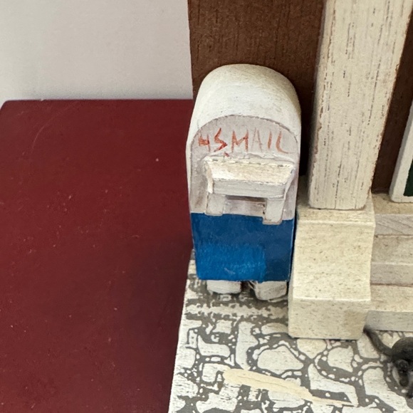 Vintage handmade Charming Wooden Post Office and Cafe Model - Picture 9 of 11